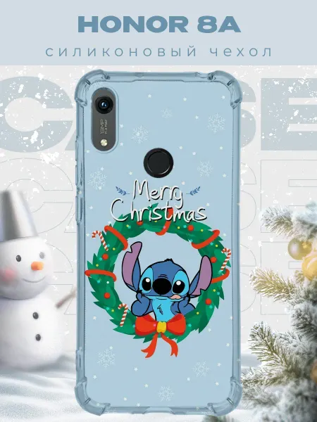PRINTberries Новогодний чехол для телефона Honor 8A лило и стич