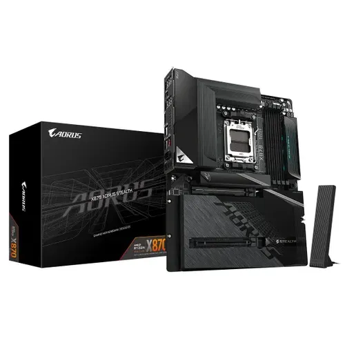 Материнская плата Gigabyte X870 AORUS STEALTH, AM5, AMD X870, ATX, RTL (X870 AORUS STEALTH)