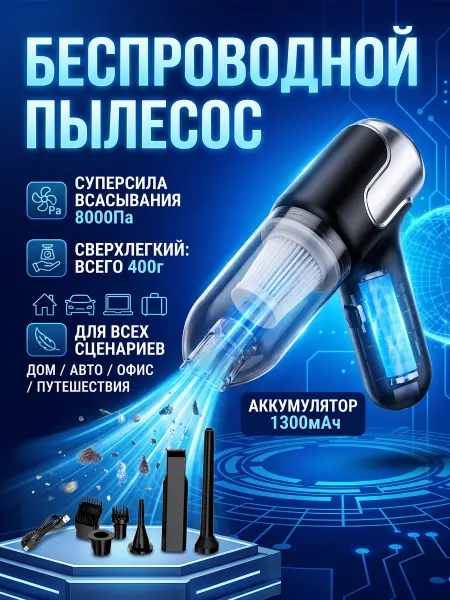 Мощный автомобильный пылесос
