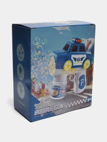 Генератор мыльных пузырей детский, на батарейках BUBBLE GUN - Мыльные пузыри