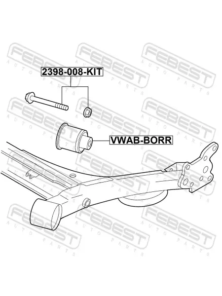 FEBEST Болт подвески 2398008KIT