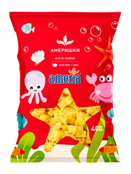 AMERIA Детские макароны фигурные Америшки 400 гр