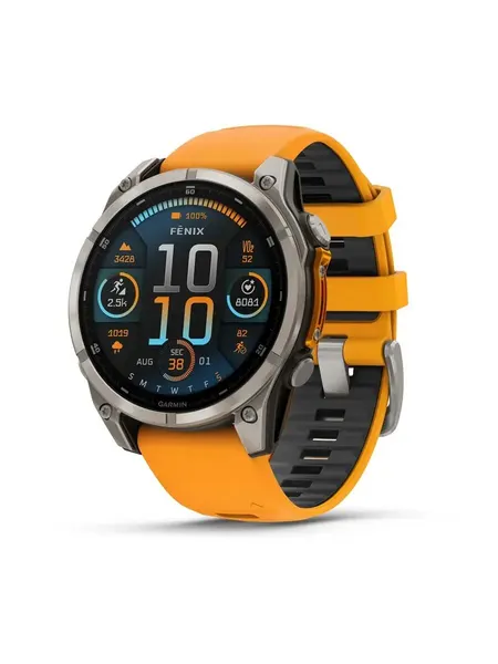 Умные часы Fenix 8 47Sapphire spark orange band 010-02904-11