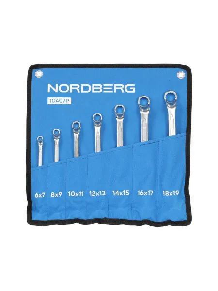 NORDBERG Набор ключей накидных 7 шт, планшет тетрон