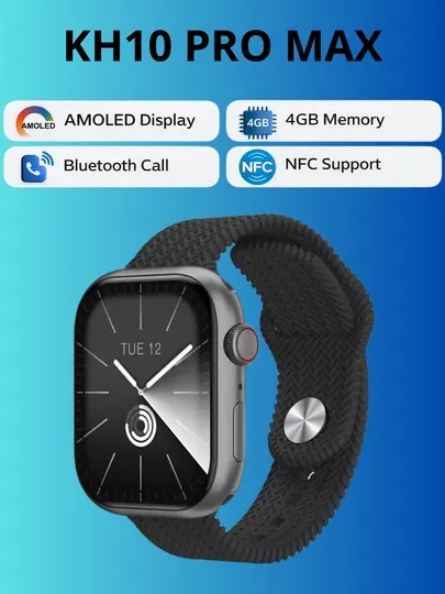 Умные часы HK10 Pro Max с AMOLED дисплеем, Bluetooth-звонки, для Android и iOS