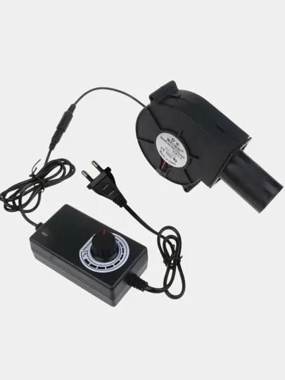 12V Фланцевый вентилятор 9733 + регулируемый блок питания - Комплектующие для компьютерной техники