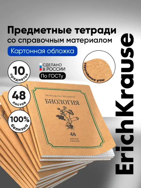 ErichKrause Тетради предметные набор 48 листов 12 шт