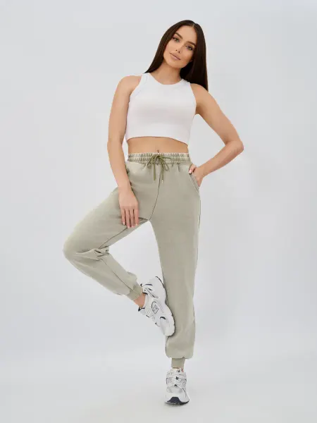 Amour CLoset Брюки джоггеры варенка спортивные на резинке плотные