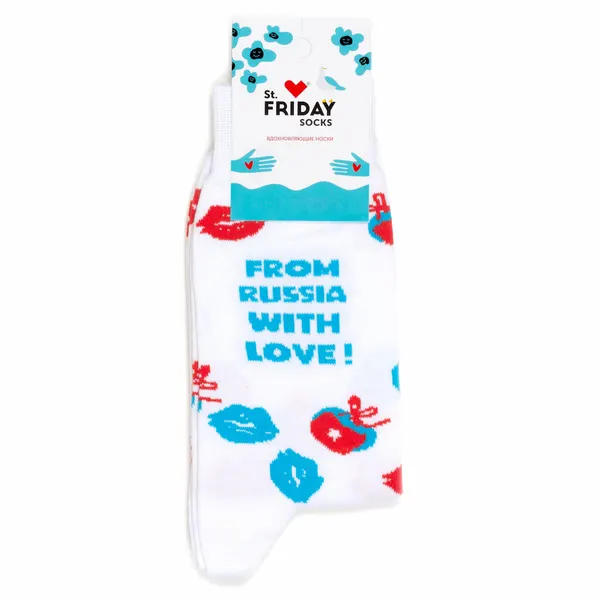 St. FridayНоски Носки с рисунками St.Friday Socks - Из России с любовью