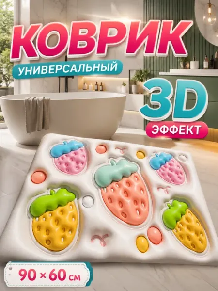 Коврик напольный антискользящий быстро сохнет