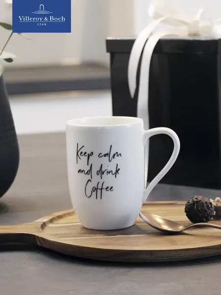 Кружка 340 мл, Keep calm and Drink Coffee/Сохраняйте спокойствие и пейте кофе, Statement, Villeroy & Boch