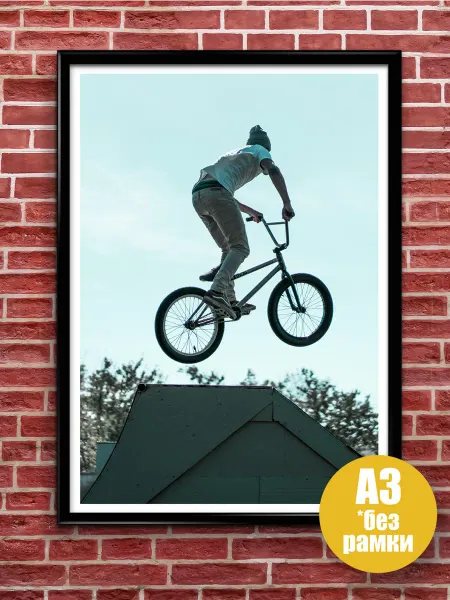 Jojo print Постер интерьерный спорт BMX, А3 (297*420), без рамы