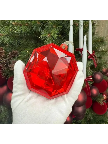 My Sweet Home Елочное украшение Красное Элегантное 8,7х3,7х10 см