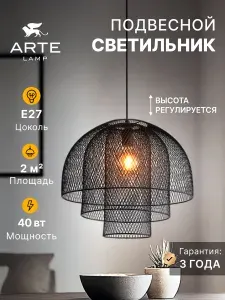 Arte Lamp Подвесной светильник CASTELLO A7064SP-1BK