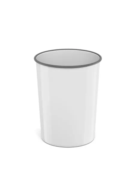 Нет бренда Корзина для бумаг и мусора 13,5 л пластиковая белая