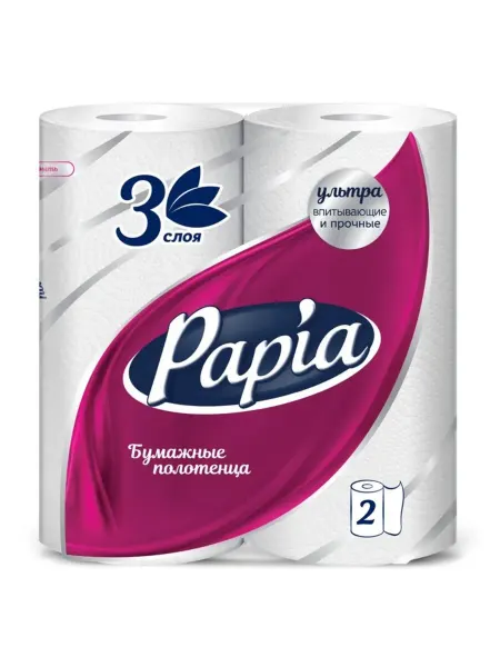 SOLNARIS Бумажные полотенца 3 слоя, 2 рулона