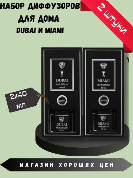 New Galaxy Диффузор LuxBlack Miami и Dubai 2 шт по 40мл