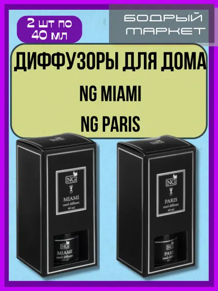 New Galaxy Диффузор LuxBlack Paris и Miami 2 шт по 40мл