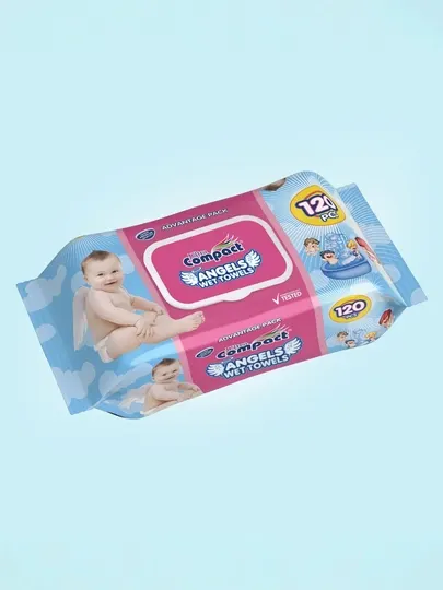 ULTRA COMPACT Детские влажные салфетки "Angels", 120 шт
