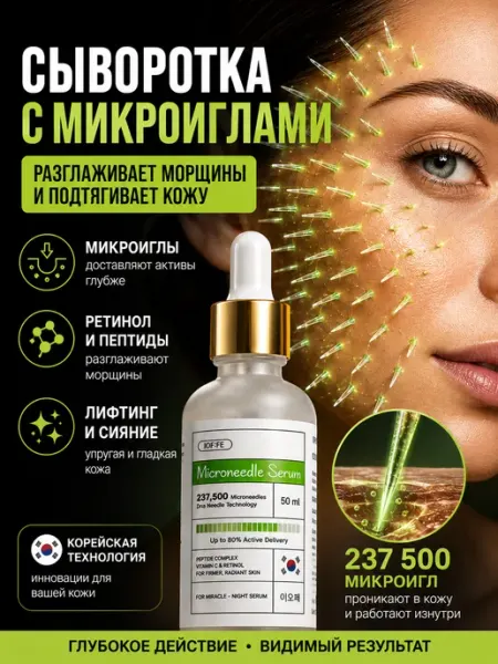 IOFFE Сыворотка для лица с микроиглами от морщин пептидная