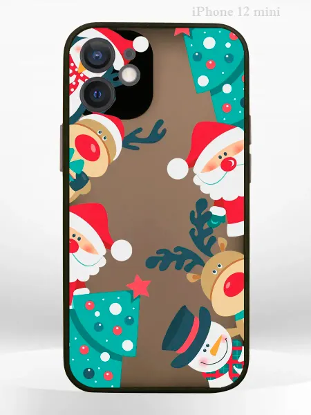 PRINTberries Чехол на iPHONE 12 mini с принтом новогодний collage