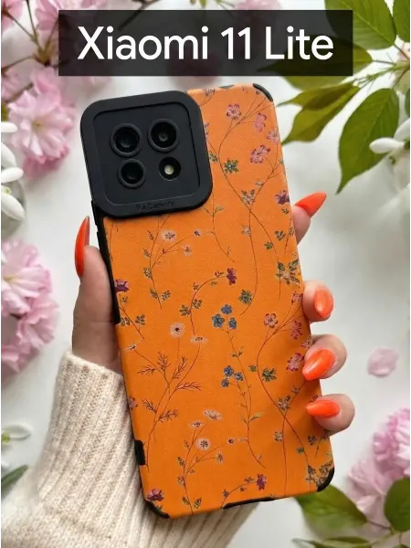 Red Cat Чехол на Xiaomi 11 Lite Нубук Полевые цветы