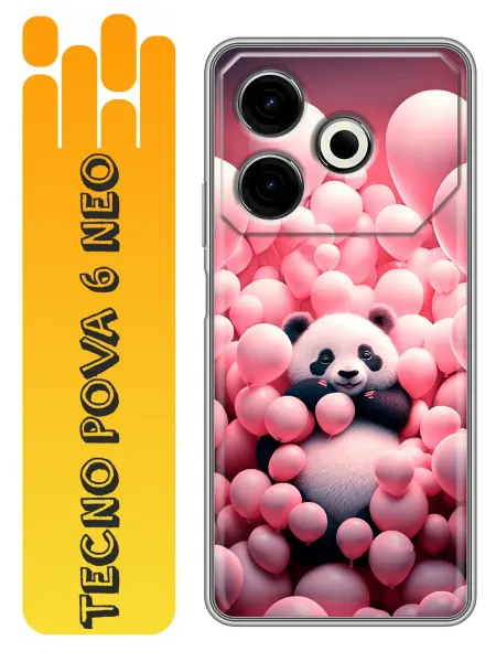 360skin Чехол на Tecno Pova 6 Neo Панда для девочек