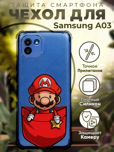 PRINTberries Чехол на SAMSUNG A03 с принтом марио