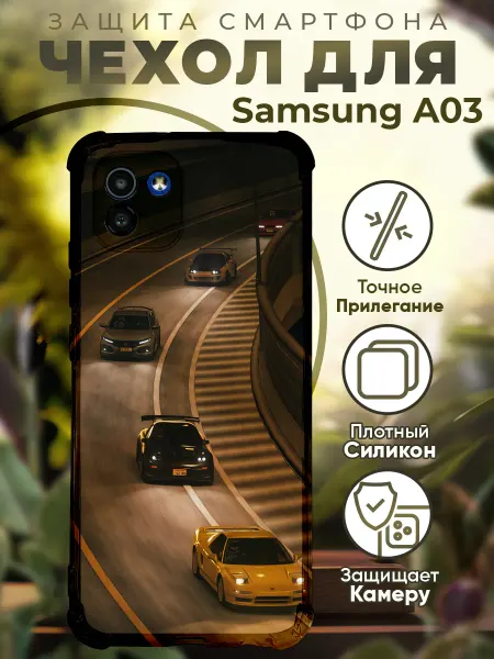 PRINTberries Чехол на SAMSUNG A03 с принтом токио машины
