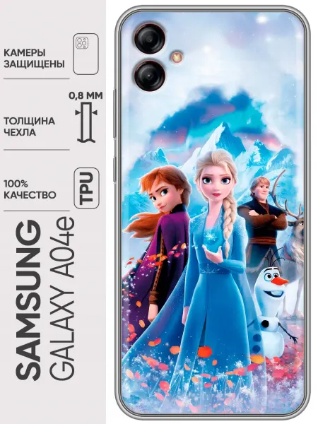 Trendmall Чехол на Samsung Galaxy A04e Холодное сердце (для девочек)