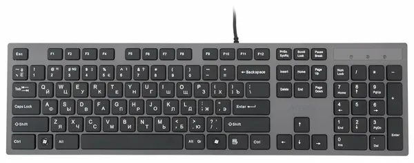 Клавиатура A4Tech KV-300H со встроенным USB-хабом, серый чер