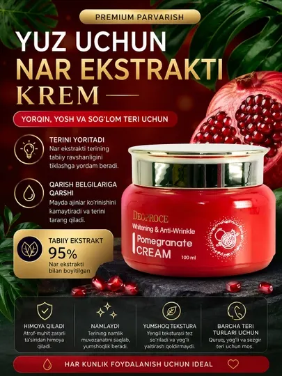 Крем для лица Deoproce Whitening & Anti‑Wrinkle Pomegranate Cream