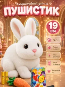 Интерактивная игрушка зайчик для девочек и мальчиков