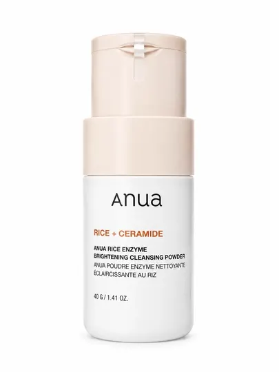 Anua Rice + Ceramide Осветляющая энзимная пудра для умывания, 40 гр