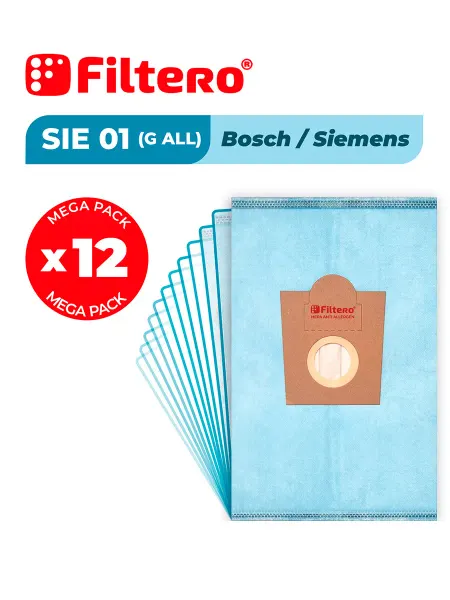 Filtero Мешки для пылесоса BOSCH, Siemens, SIE 01 Mega Pack 12 шт
