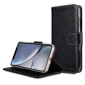 Кожаный чехол книжка Melkco для Apple iPhone Xr - Wallet Book Clear Type Stand, черный