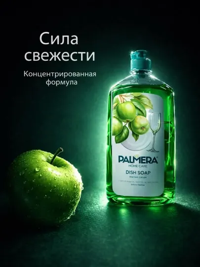 Palmera "HOME CARE" GREEN APPLE Для мытья посуды 500 мл