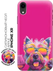 Силиконовый чехол на Apple iPhone XR с принтом "Собачий денди"