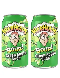 Газированный напиток WarHeads Sour Green Apple Soda, 2 шт по 355 мл