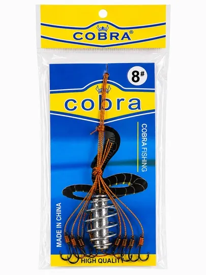 COBRA Рыболовный монтаж с 7 крючками усиленная пружина для прикормки для ловли сазана - Крючки