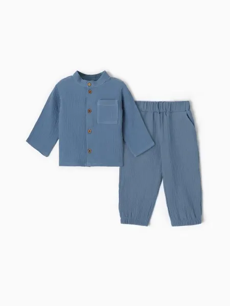 KAFTAN Детский спортивный костюм, рубашка и брюки, синий 32