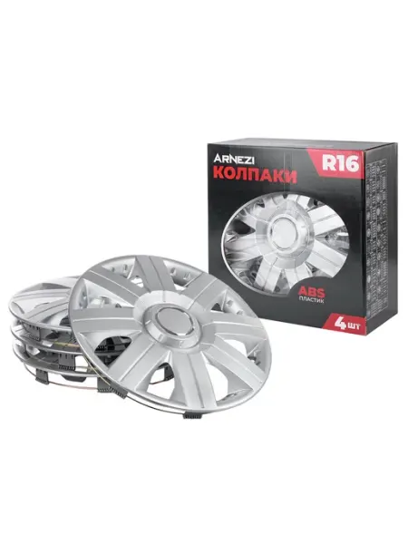 ARNEZI Колпаки R16 на колеса Magellan 4шт серебристые ABS-пластик