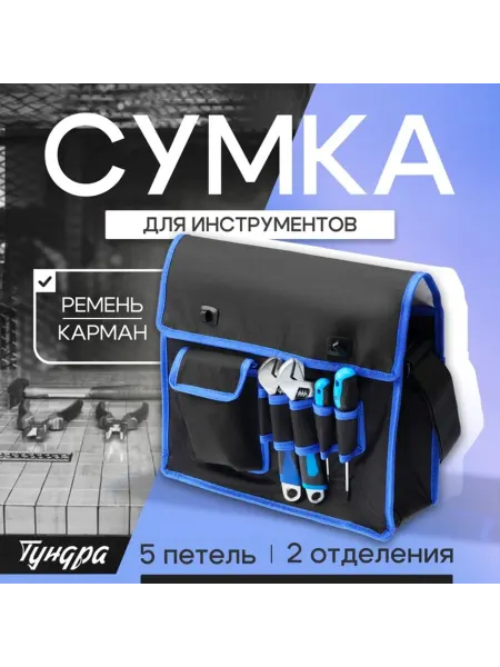 Сумка инструментальная с 2 отделениями 360х280х130 мм