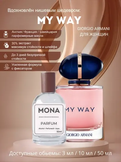 Giorgio Armani MY WAY — Парфюмерия для женщин, продукция английской фабрики