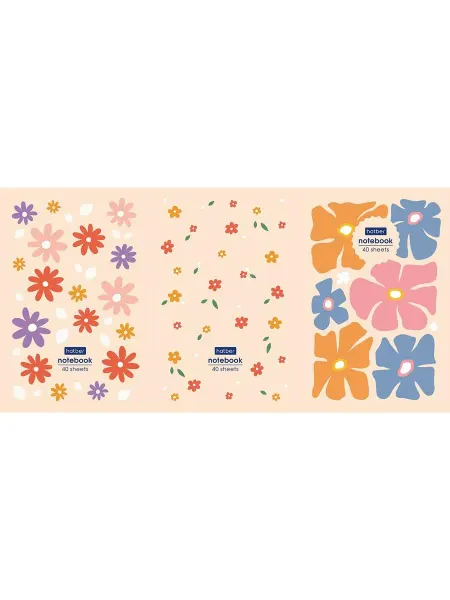 Hatber Блокнот 40 л. А6 Floral, в ассортименте, 1 шт