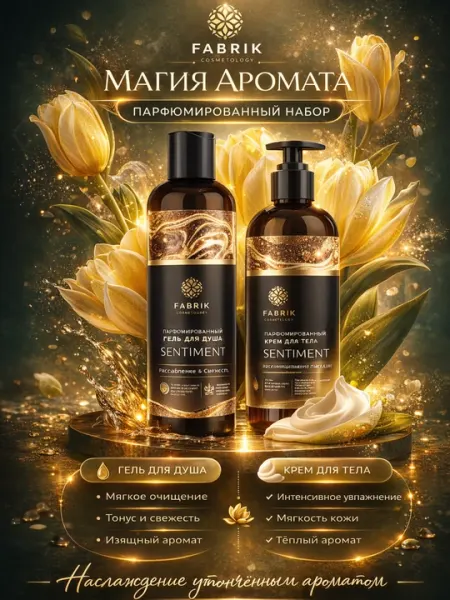 Парфюмированный набор, уход за кожей тела Fabrik cosmetology The magic of Sentimenti aroma