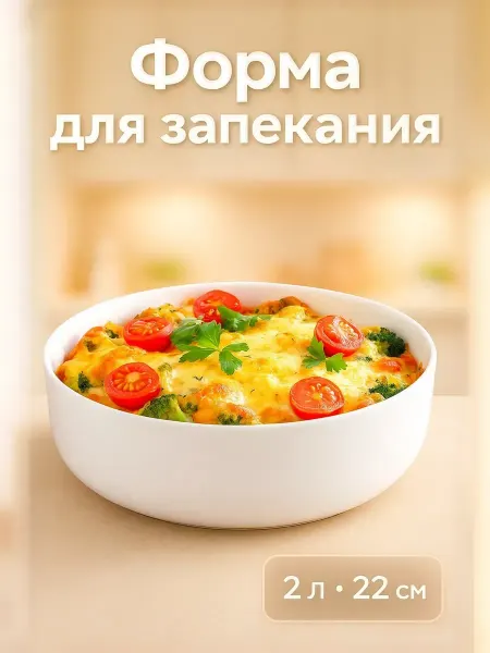Сималенд Форма для выпечки и запекания, Luminarc, 2 л, d=22 см