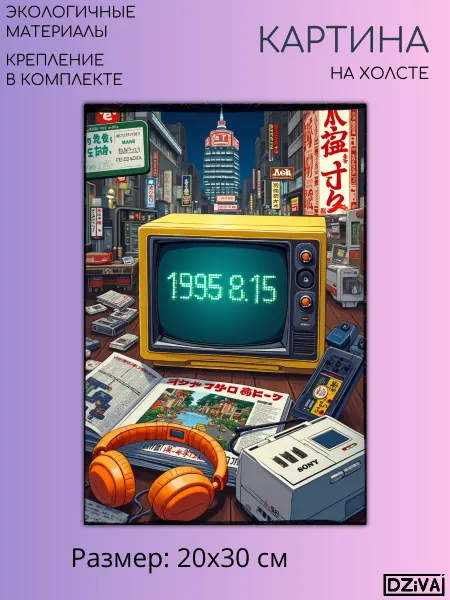 DZiVA Картина на холсте "Ностальгия 1995" 20x30 см