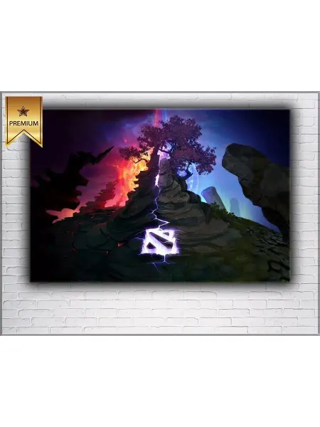 Classic Art Картина на холсте DOTA 2 дерево 20х30