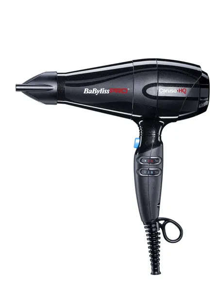 Фен для волос профессиональный BaByliss PRO Caruso HQ, 2400 Вт, ионизация, 2 насадки, черный